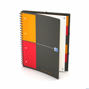 Kołonotatnik A4 80 kartek, kratka / tagi, INTERNATIONAL ORGANISERBOOK, OXFORD, 100102777