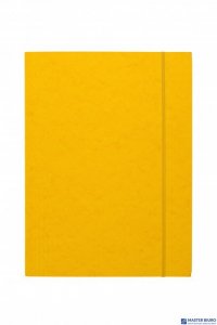 Teczka z gumką prostą DOTTS A4 preszpan żółta 390g
