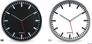 Zegar ścienny aluminiowy 29,5cm, srebrny z białą tarczą  MPM E01.2483.7000