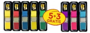 Zakładki indeksujące Post-it (683), PP, 11,9x43,2mm, 5x35 + 3x35 gratis, mix kolorów, 5902658115837