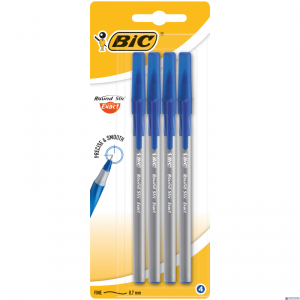 Długopis BIC Round Stic Exact niebieski Blister 4szt, 932857