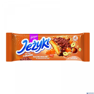 Ciastka JEŻYKI słony karmel w czekoladzie mlecznej 140g