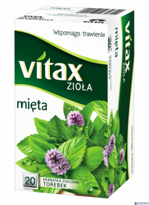 Herbata VITAX MIĘTA 20t*1,5g ziołowa bez zawieszki