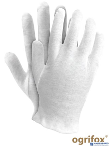 Rękawiczki białe cienkie bawełniane rozmiar 7 OGRIFOX OX-UNDER W 7 norma EN420