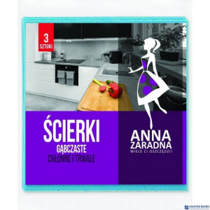 ANNA ZARADNA Ściereczka gąbczasta (3 szt.)   PS-1002