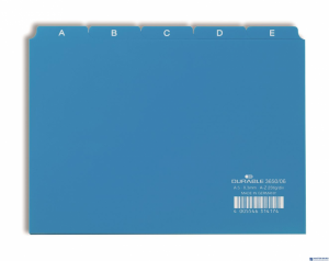 Przekładki A5 25 szt. 5/5 do kart.  indeksami 40mm Niebieski 365006 DURABLE