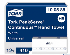 Ręcznik ZZ PeakServe składany H5 TORK, 1 warstwa, biały, celuloza, 4920 szt./kart ., 100585 Extra Premium