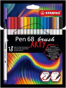 Cienkopis PEN 68 brush 18 wit ARTY 568/18-21-20