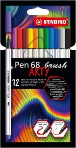 Cienkopis PEN 68 brush 12 wit ARTY 568/12-21-20