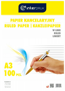 Papier kancelaryjny A3 linia (100) INTERDRUK