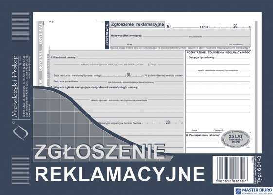 601-3 ZR A5 Zgłoszenie reklama (2k)MICHALCZYK I PROKOP