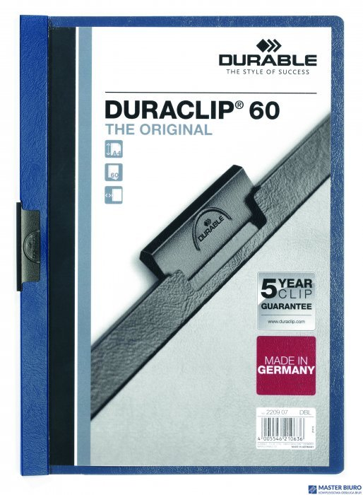 Skoroszyt DURABLE DURACLIP Original 60 granatowy 2209-07