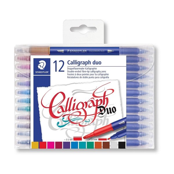 Pisak artystyczny do kaligrafii, Design Journey, 3.5mm i 2mm, 12 kol., Staedtler S 3005 TB12