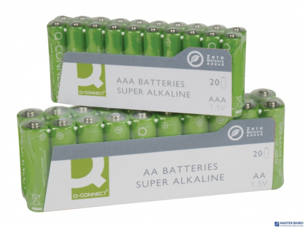 Baterie super-alkaliczne Q-CONNECT AA, LR06, 1,5V, 20szt. KF10848