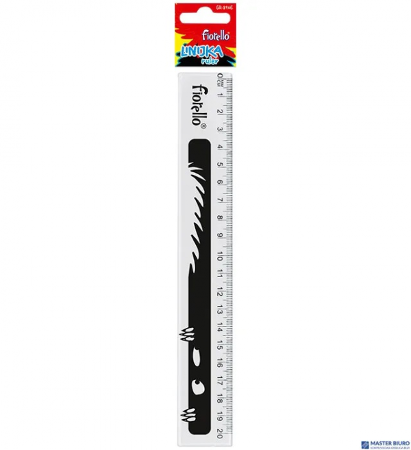 Linijka plastikowa 20cm GR-896E przezroczysta FIORELLO 130-1913