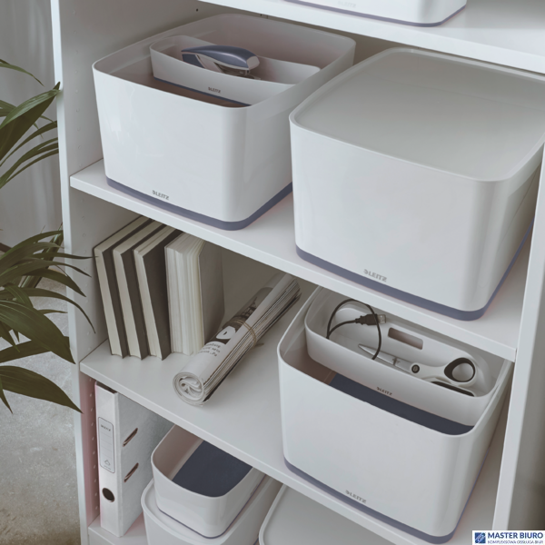 Pojemnik MyBOX duży z pokrywką biało-szary LEITZ 52161001