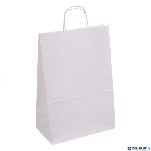 Torba papierowa ECOBAG 305x170x425mm biała 100g ekologiczna