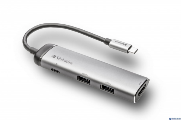 Stacja dokująca VERBATIM MULTIMEDIA ADAPTER  HUB Type-C to 2xUSB HDMI 49140 VMMA1