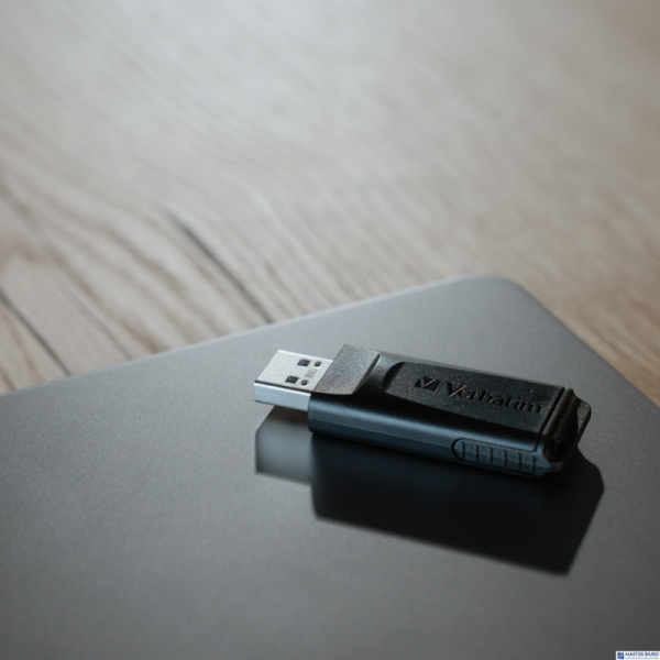 Pamięć Pendrive VERBATIM 64GB USB 2.0 SLIDER czarny PINSTRIPE 98698