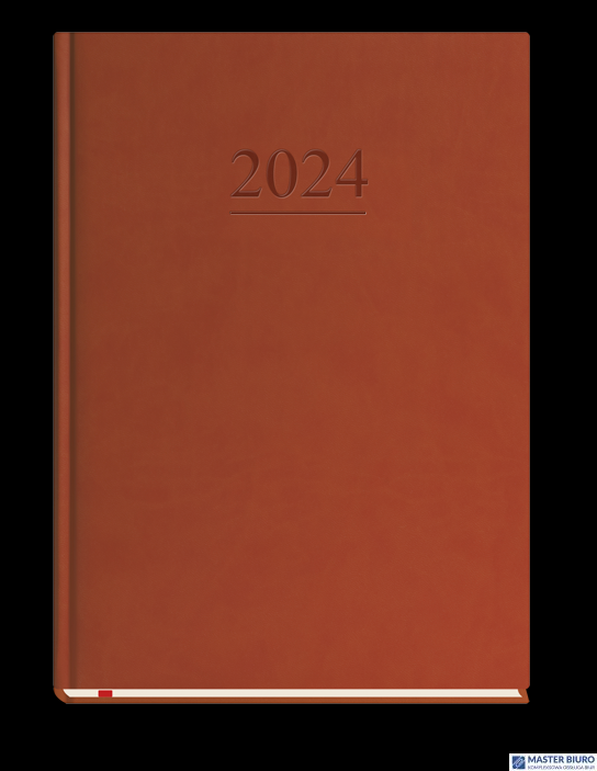 Terminarz Uniwersalny A4 2024 - ciemno brązowy Michalczyk i Prokop T-218V-S2