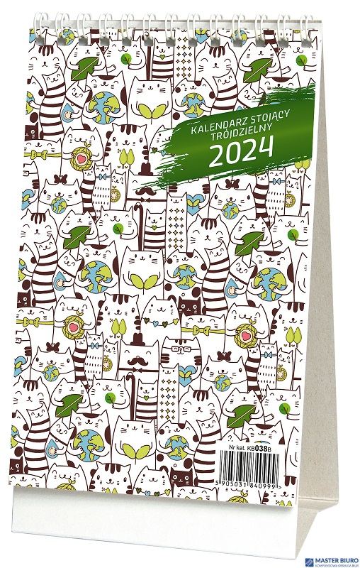 Kalendarz stojący trójdzielny 2025 KB038B WOKÓŁ NAS