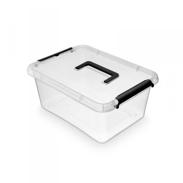 Pojemnik do przechowywania MOXOM Simple box, 12,5l, z rączką, transparentny, OR-1523SB
