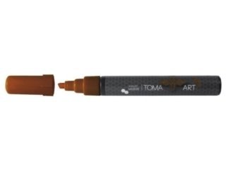 Marker akrylowy, fibrowa końcówka okrągła 2-5mm,  brązowy TO-402 Toma