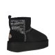Buty Emu AUSTRALIA STINGER KNIT Flatform Black W13143 Ocieplane