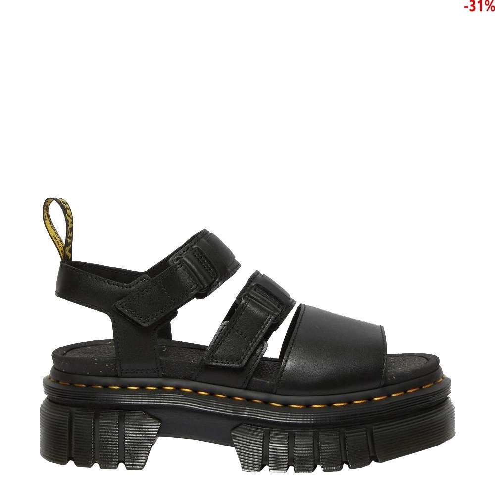 Sandały Dr. Martens RICKI 3-STRAP SANDAL Black Nappa Lux 27405001
