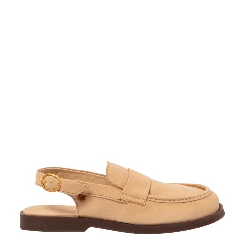 Buty z odkrytą piętą El Naturalista N5872 ARENISCA skórzane beżowy