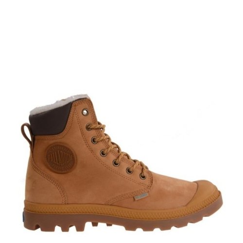 Trapery damskie Palladium PAMPA SPORT CUFF WPS skórzane brązowy 72992-228 WATERPROOF Ocieplane