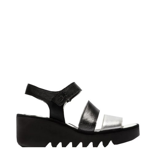 Sandały Fly London BEXY 575 Silver/Graphite/Black Idra P501575004