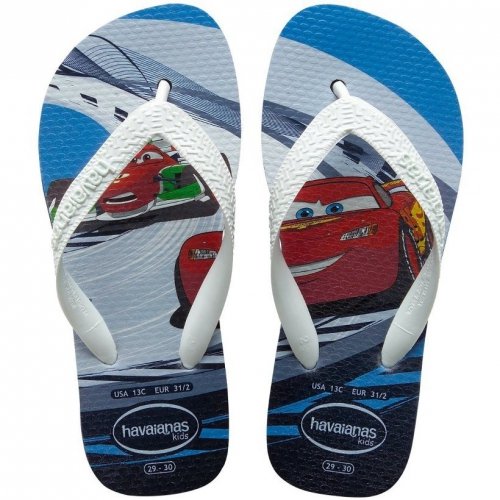 Klapki Havaianas KIDS CARS White Black