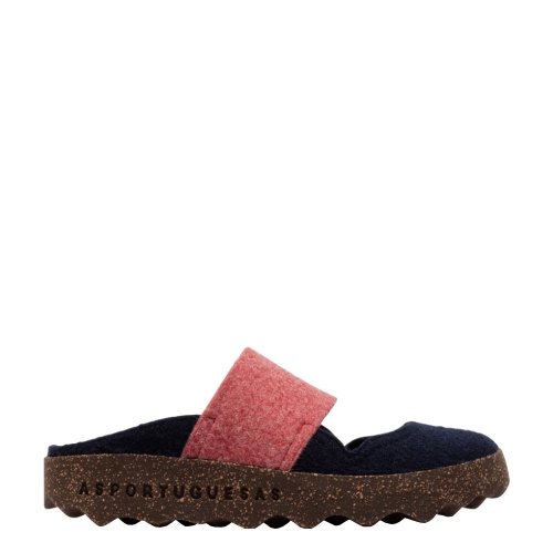 Klapki Asportuguesas CANU L Navy Red Felt P018185007