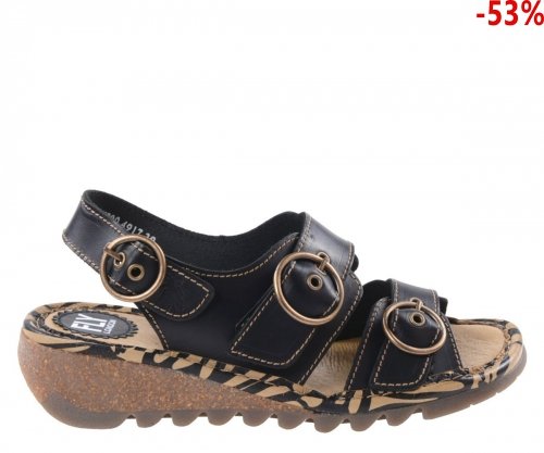 Sandały Fly London TEAR 806 Black Bridle P500806000
