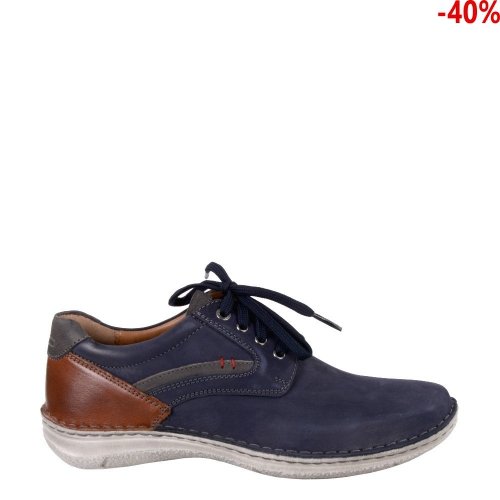 Półbuty Josef Seibel ANVERS 68 DunkelBlau-Multi Nubuk Kombi 4366821507