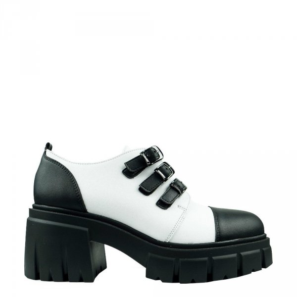 Półbuty Altercore DOROTHEA Black and White Vegan