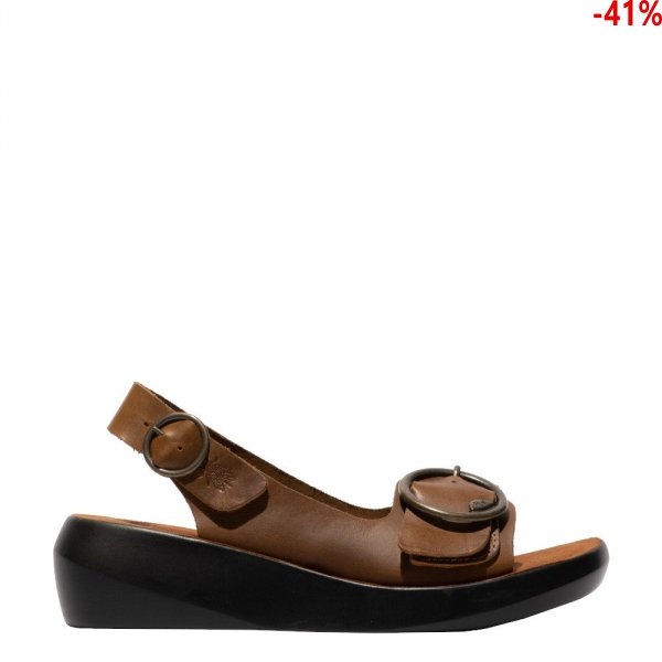 Sandały Fly London BERK 754 Brown Bridle P144754003