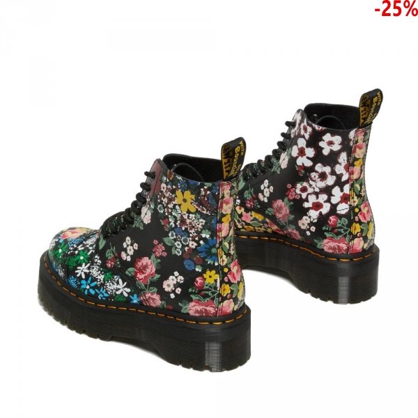 Buty Dr. Martens SINCLAIR Bex Floral Mash up Black Backhand 27128001
