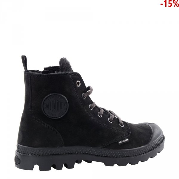 Trapery Palladium PAMPA HI ZIP WL Black/Black 95982-010 Ocieplane