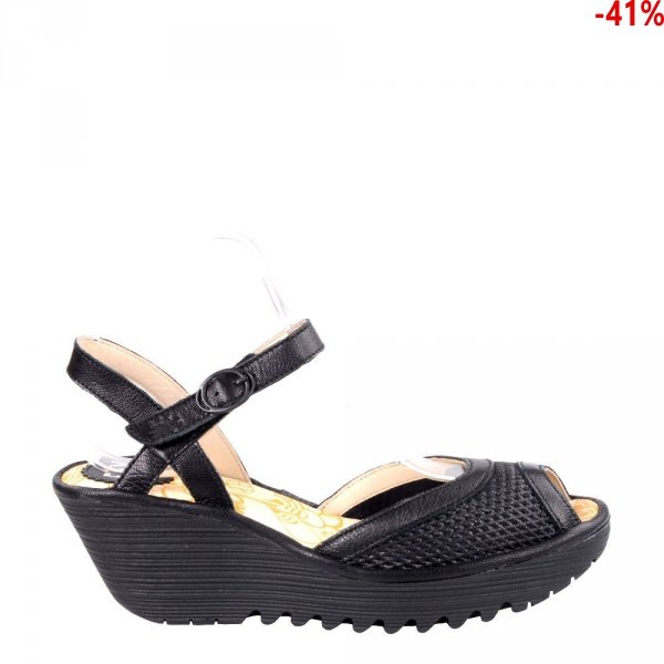 Sandały Fly London YANS 190 Black Black Menorca Mousse P501190000