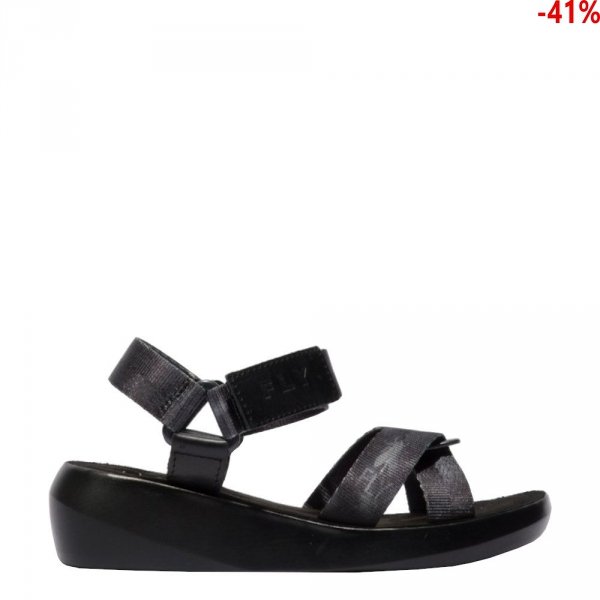 Sandały Fly London BENA 724 Black Bridle P144724000