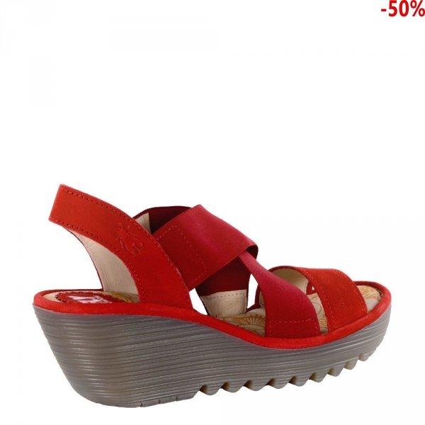 Sandały Fly London YAJI 888 Lipstick Red Cupido P500888005