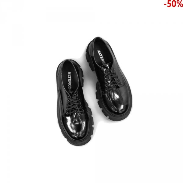 Półbuty Altercore DEIDRA Black Patent VEGAN