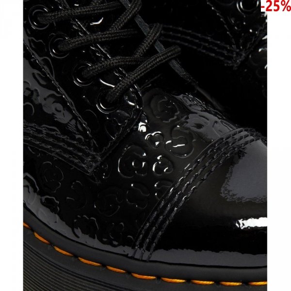 Buty Dr. Martens SINCLAIR Black Patent Lamper Leopard Emboss 26866001