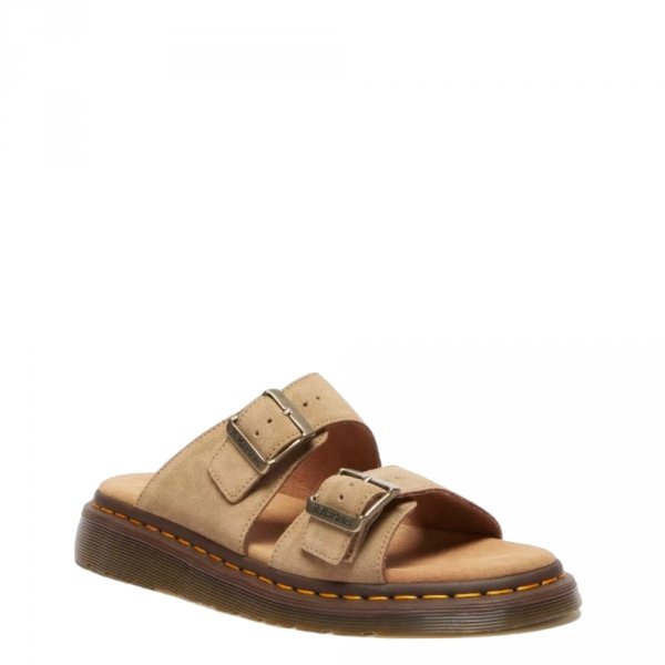 Klapki Dr. Martens JOSEF SLIDE Tan Bronx Suede 41083200