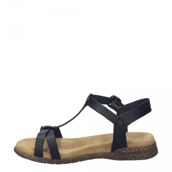 Sandały damskie Josef Seibel FABRICIA 01 skórzane czarny  74501 817 100