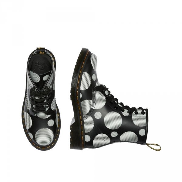 Buty Dr. Martens 1460 POLKA DOT Black Smooth 26876009