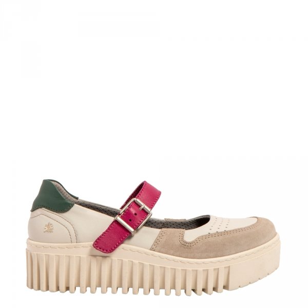 Półbuty The Art Company 1515 BRIGHTON Nappa Cream - Fuxia