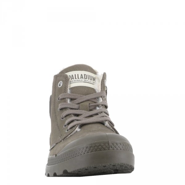 Trapery Palladium PAMPA HI ZIP WL skórzane szary 95982-281